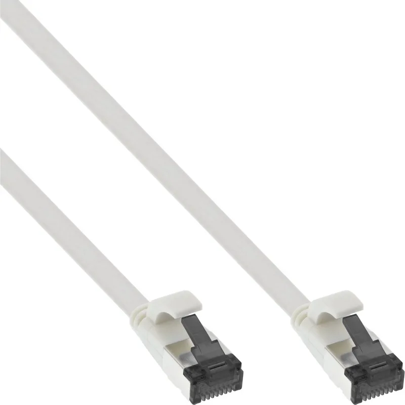 Patchkabel plat, U/FTP, Cat.8.1, TPE halogeenvrij, 0,3m by InLine in White – product photo