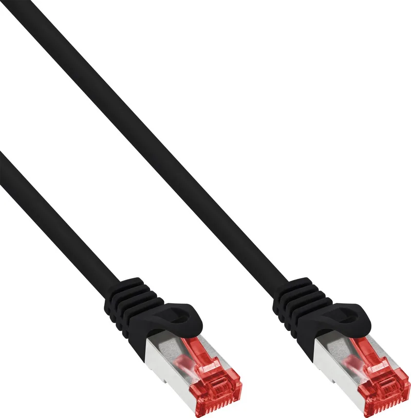 Patchkabel, S/FTP (PiMf), Cat.6, 250 MHz, PVC, CCA, 1m by InLine in Black – product photo