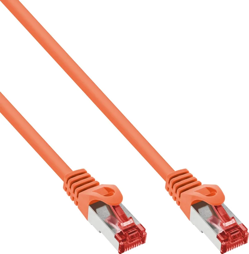 Patchkabel, S/FTP (PiMf), Cat.6, 250 MHz, PVC, koper, 30m by InLine in Orange – product photo