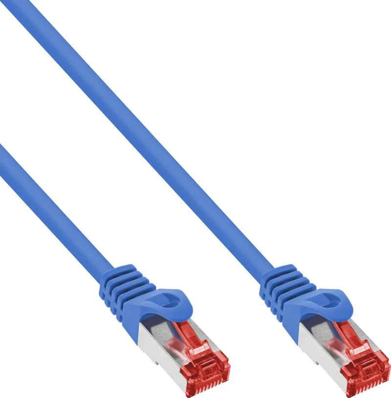 Patchkabel, S/FTP (PiMf), Cat.6, 250 MHz, PVC, koper, 3m de InLine en Bleu – photo produit