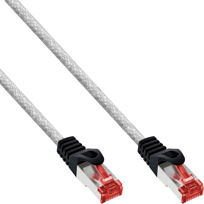 Patchkabel, S/FTP (PiMf), Cat.6, 250 MHz, PVC, koper, 50m van InLine in Transparant – productfoto
