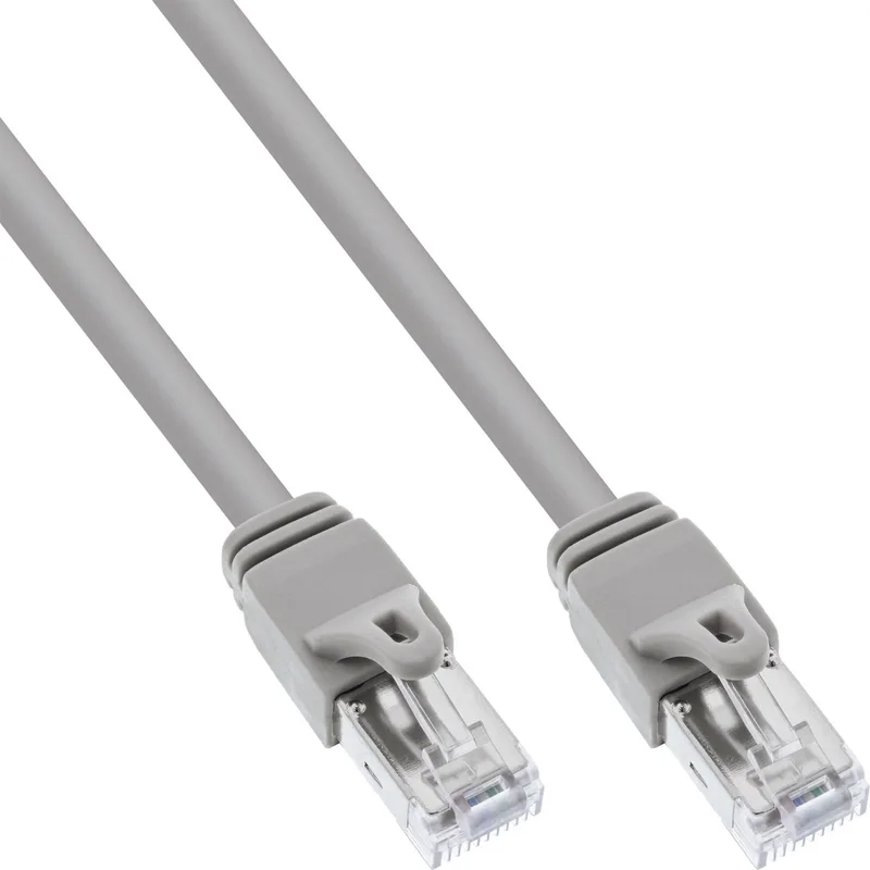 Patchkabel,S/FTP (PiMf),Cat.6 gecertificeerd,250MHz,PVC,koper,grijs,0,3m van InLine in Grijs – productfoto