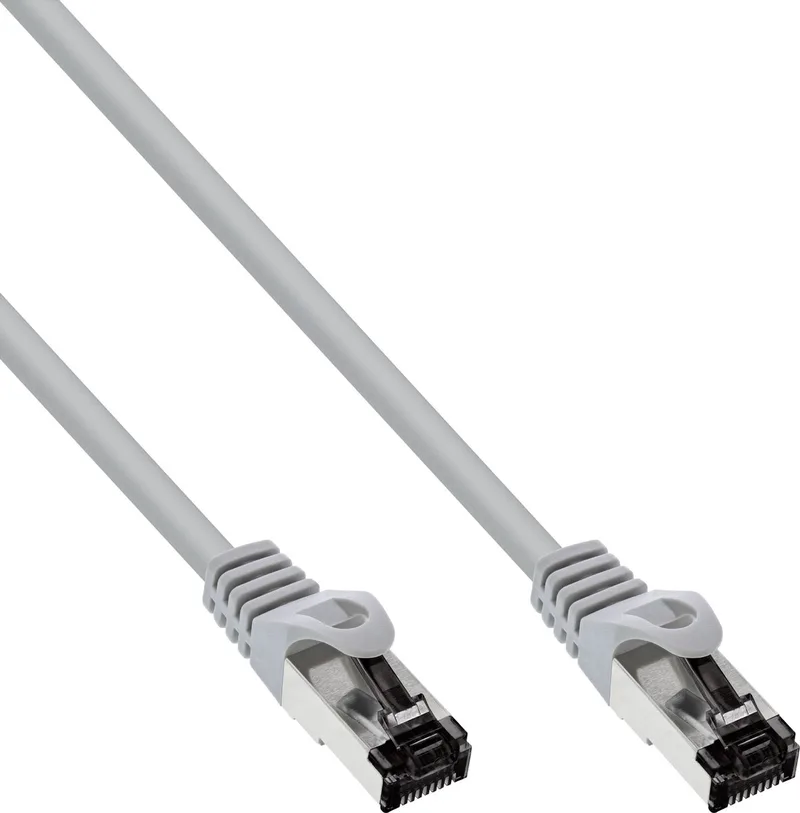 Patchkabel, S/FTP (PiMf), Cat.8.1, 2000MHz, halogeenvrij, 0,3m von InLine in Grau – Produktfoto