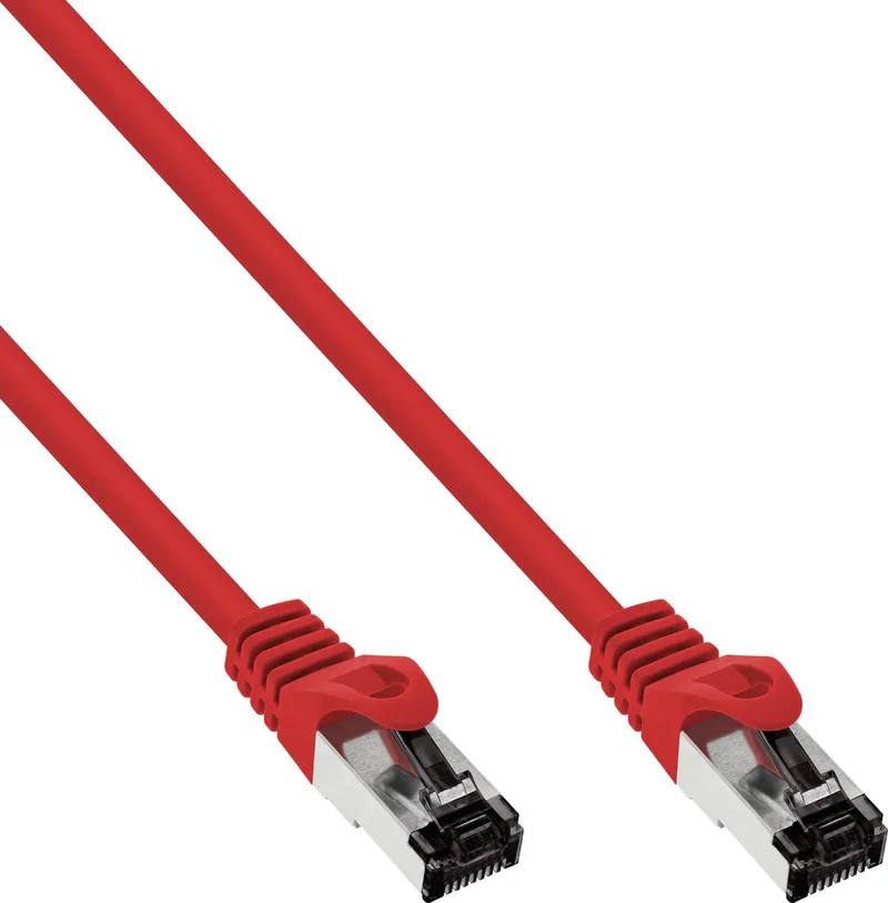 Patchkabel, S/FTP (PiMf), Cat.8.1, 2000MHz, halogeenvrij, 0,3m de InLine en Rouge – photo produit
