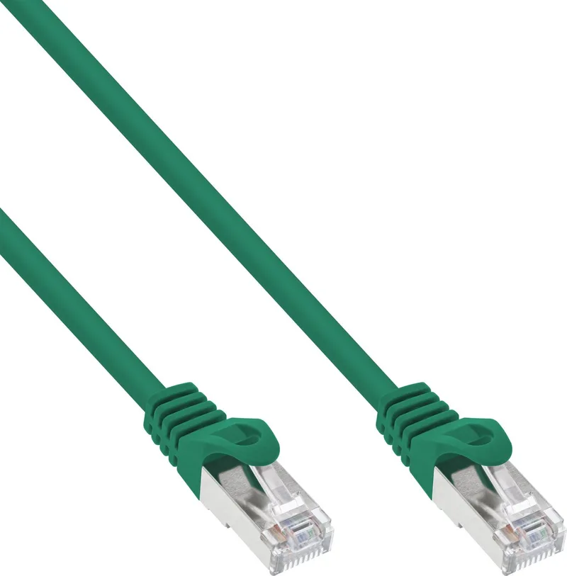 Patchkabel, SF/UTP, Cat.5e, 10m från InLine i Grön – produktbild