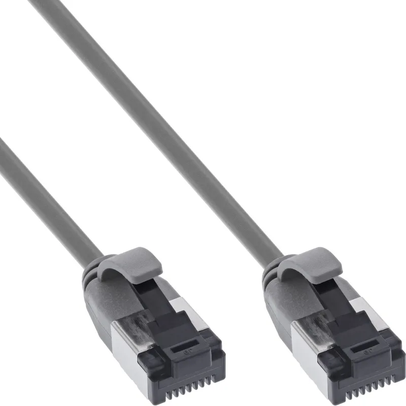 Patchkabel slim, U/FTP, Cat.8.1, TPE halogeenvrij, 10m by InLine in Grey – product photo