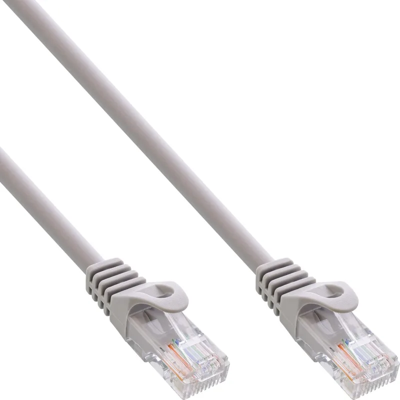 Patchkabel, U/UTP, Cat.5e, 0,5m von InLine in Grau – Produktfoto