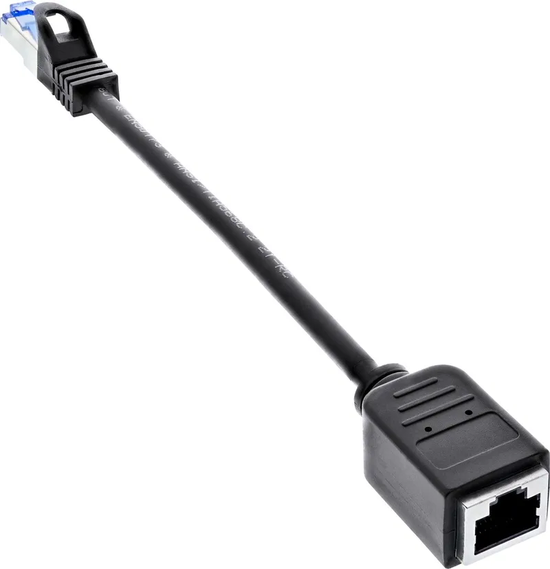 S/FTP CAT6a 10 Gigabit netwerk verlengkabel / LSZH - 0,20 meter de InLine en Noir – photo produit
