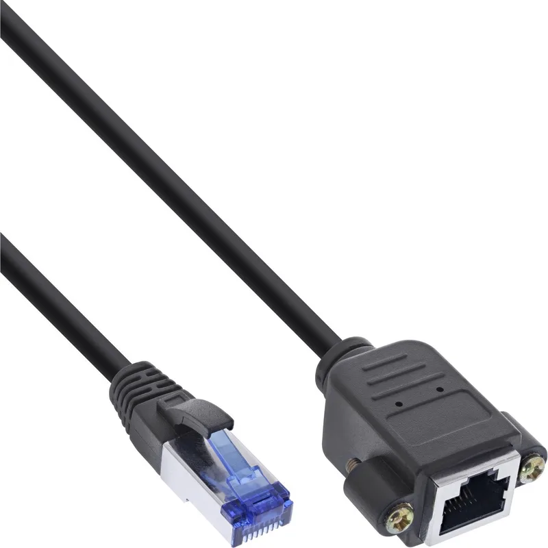 S/FTP CAT6a 10 Gigabit netwerk verlengkabel / LSZH - 10 meter by InLine in Black – product photo
