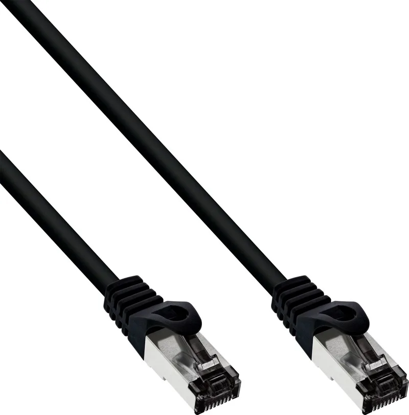 S/FTP CAT8.1 40 Gigabit netwerkkabel / LSZH - 0,25 meter fra InLine i Sort – produktbillede
