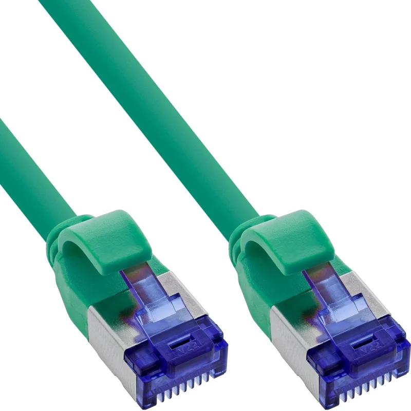SFTP CAT6a slimline flexibele netwerkkabel | TPE LSZH | 0,30 meter van InLine in Groen – productfoto