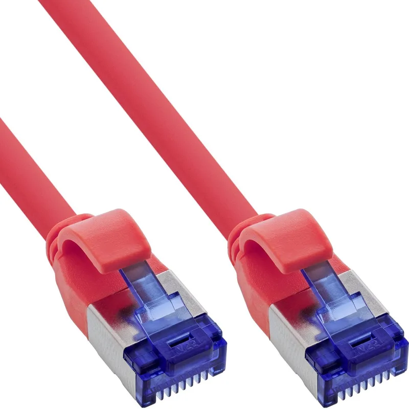 SFTP CAT6a slimline flexibele netwerkkabel | TPE LSZH | 0,30 meter de InLine en Rouge – photo produit
