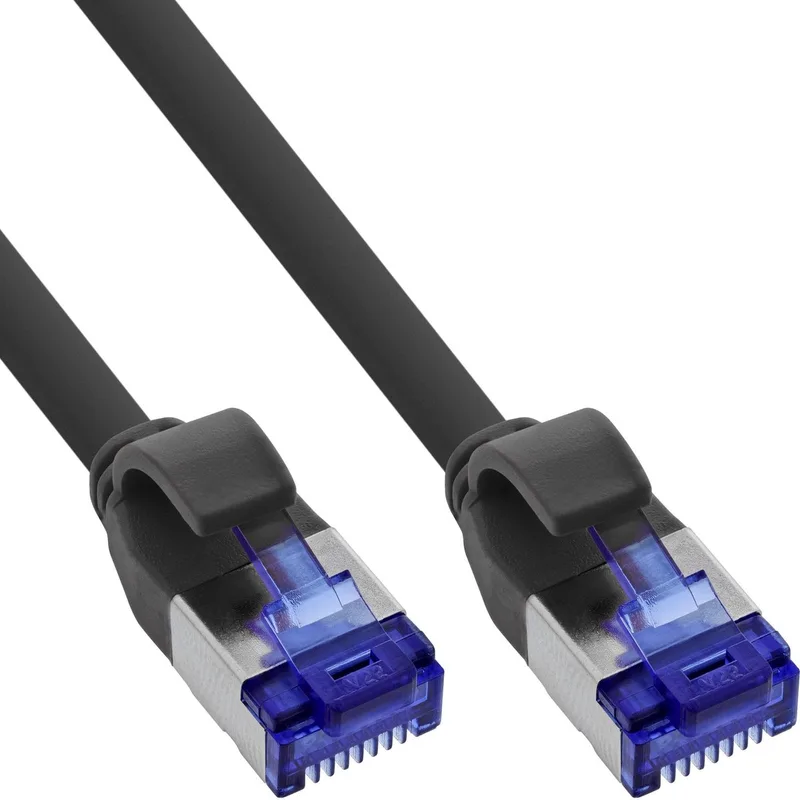 SFTP CAT6a slimline flexibele netwerkkabel | TPE LSZH | 0,50 meter by InLine in Black – product photo