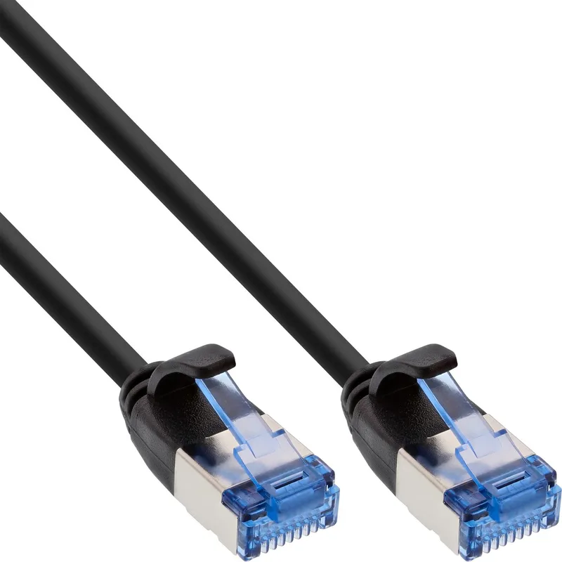 U/FTP CAT6a 10 Gigabit slimline netwerkkabel / PVC - 1 meter by InLine in Black – product photo