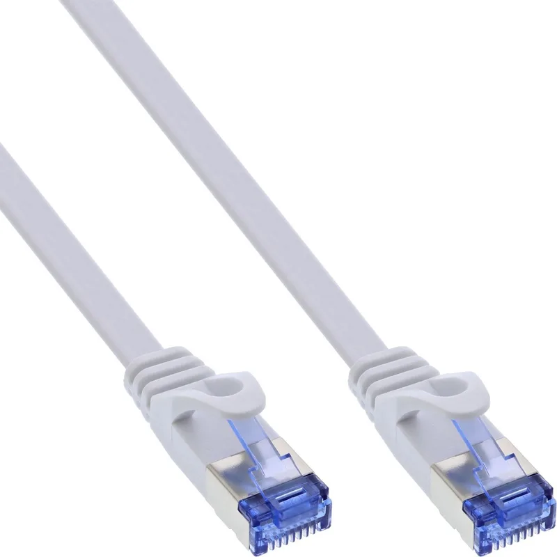 UFTP CAT6a platte netwerkkabel | PVC | 10 meter de InLine en Blanc – photo produit