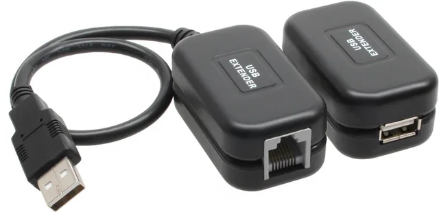 USB-uitbreiding, tot 60 m via RJ45 Cat. 5e netwerkkabel