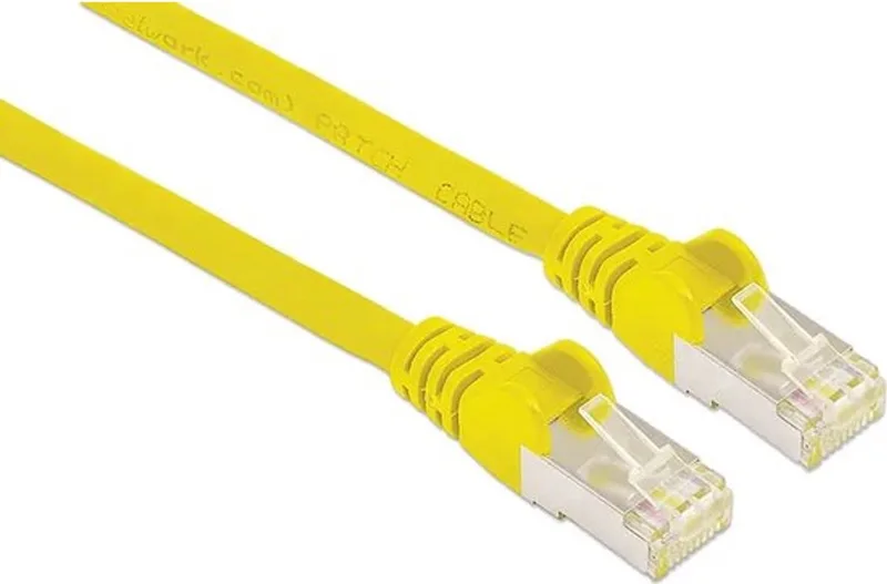 Cat6A, SFTP, 20m netwerkkabel S/FTP (S-STP) från Intellinet i Gul – produktbild