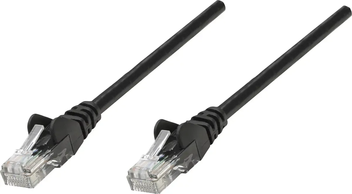 Intellinet 320757 RJ45 Netwerkkabel, patchkabel CAT 5e U/UTP 2.00 m 1 stuk(s) van Intellinet in Zwart – productfoto
