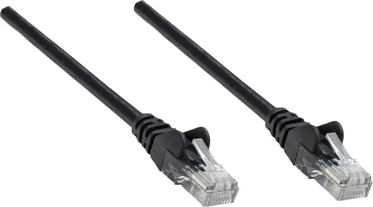 Intellinet 338387 RJ45 Netwerkkabel, patchkabel CAT 5e U/UTP 1.50 m 1 stuk(s) van Intellinet in Zwart – productfoto