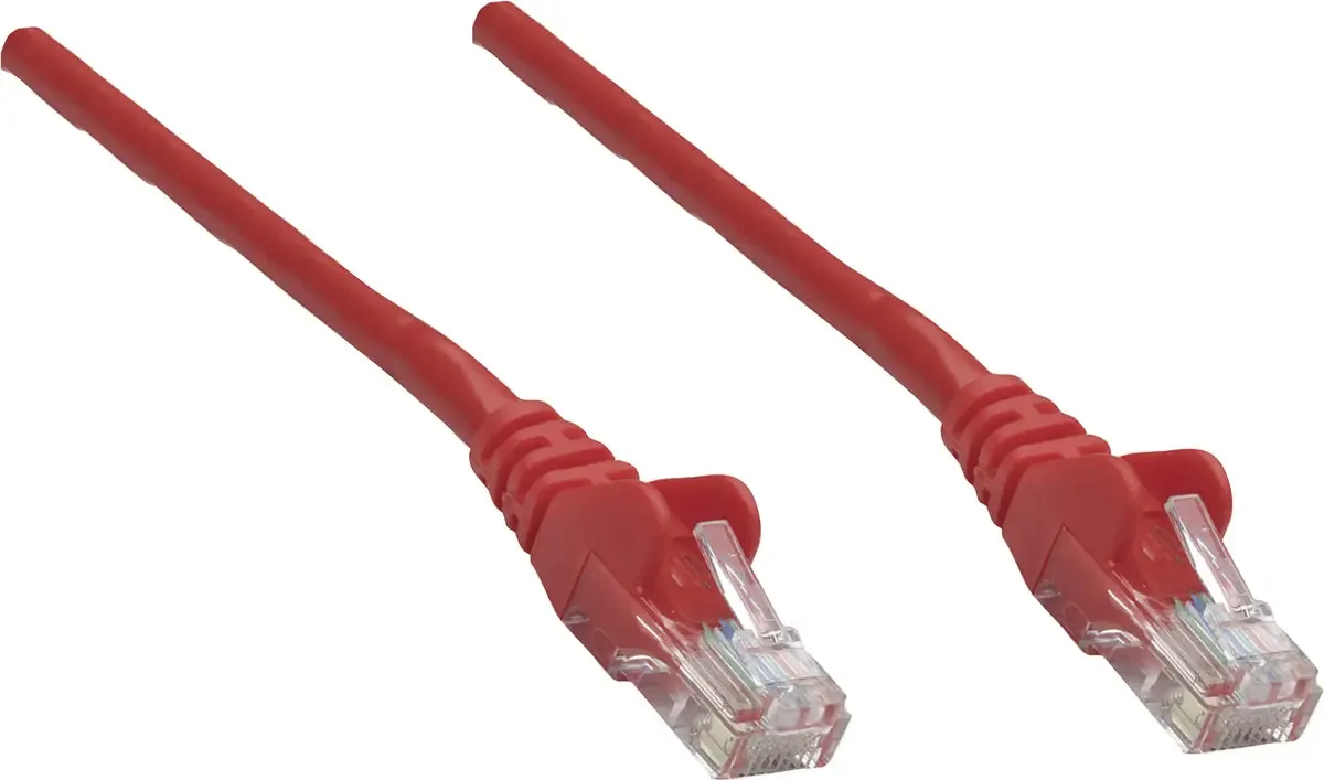 Intellinet 338394 RJ45 Netwerkkabel, patchkabel CAT 5e U/UTP 1.50 m 1 stuk(s) van Intellinet in Rood – productfoto