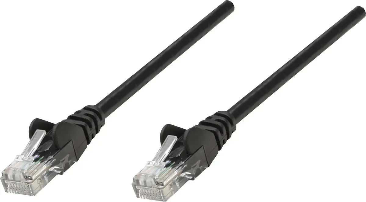 Intellinet 342032 RJ45 Netwerkkabel, patchkabel CAT 6 U/UTP 0.50 m 1 stuk(s) van Intellinet in Zwart – productfoto