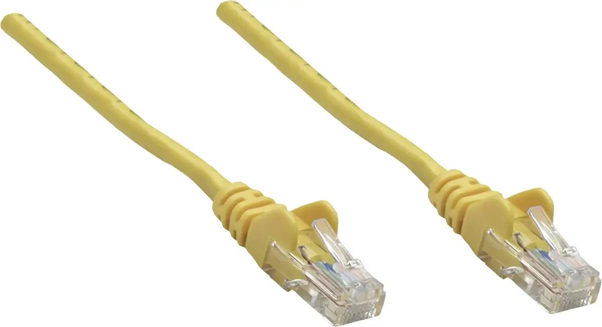 Intellinet 350464 RJ45 Netwerkkabel, patchkabel CAT 6A S/FTP 0.50 m Afgeschermd (enkel), Afscherming totaal, Halogeenvrij 1 stuk(s) de Intellinet en Jaune – photo produit