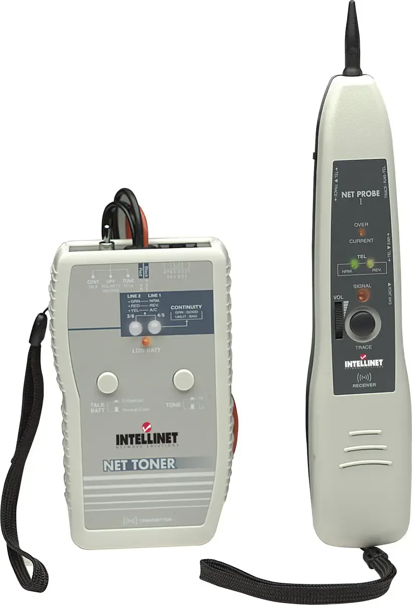Intellinet 515566 Netwerktester Geschikt voor: CAT 6A, CAT 6, CAT 5e, CAT 5, CAT 4, CAT 3 fra Intellinet i Sølv – produktbillede