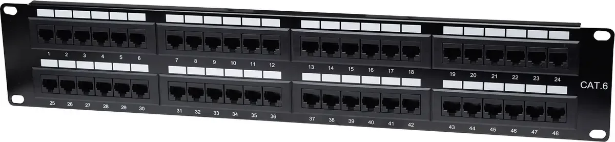 Intellinet 560283 48 poorten CAT 3, CAT 4, CAT 5, CAT 5e, CAT 6 2 HE fra Intellinet – produktbillede