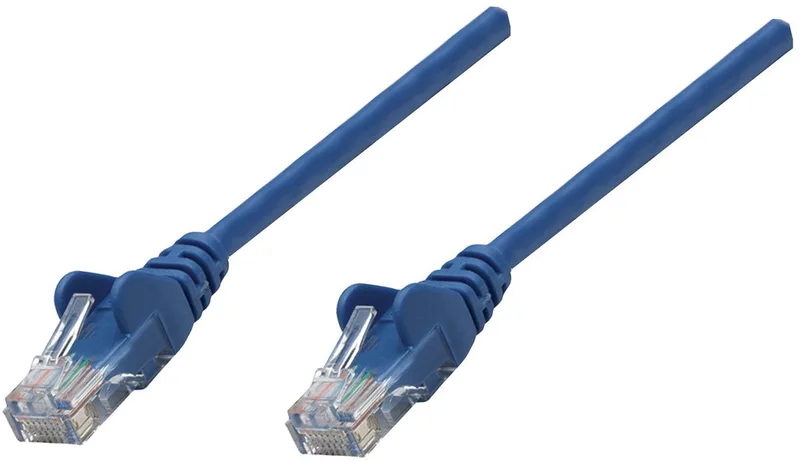 Intellinet - 737050 -0.25m - Cat6A - SFTP - netwerkkabel - (S-STP) van Intellinet in Blauw – productfoto