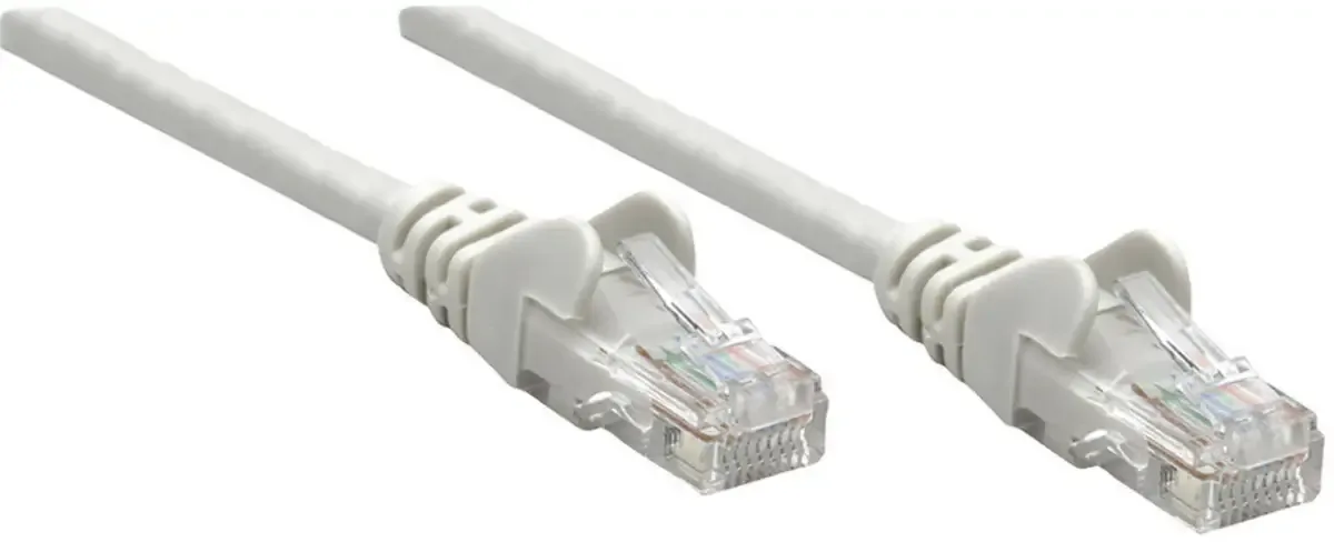 Intellinet 737302 RJ45 Netwerkkabel, patchkabel CAT 5e U/UTP 0.25 m 1 stuk(s) van Intellinet in Grijs – productfoto