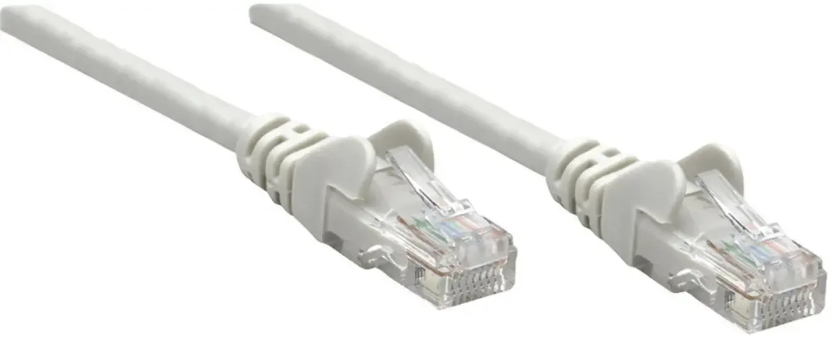 Intellinet 739849 RJ45 Netwerkkabel, patchkabel CAT 6 S/FTP 1.50 m Folie afscherming, Afscherming gevlochten, Halogeenvrij 1 stuk(s) van Intellinet in Grijs – productfoto