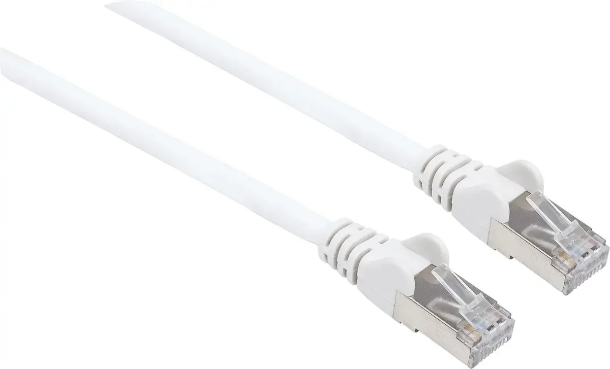 Intellinet 741903 RJ45 Netwerkkabel, patchkabel CAT 6a (losse kabel CAT 7) S/FTP 0.25 m Halogeenvrij 1 stuk(s) från Intellinet i Vit – produktbild