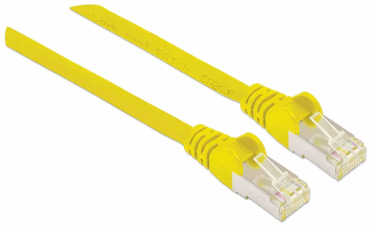 Patchkabel Cat6a-Stecker/Cat7-Rohkabel 0,25m gelb de Intellinet – photo produit