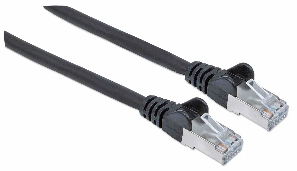 Patchkabel Cat6a-Stecker/Cat7-Rohkabel 5m schwarz van Intellinet – productfoto