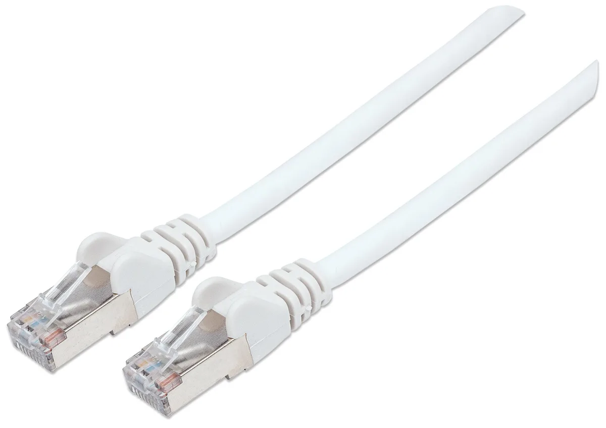 Patchkabel RJ45 S/FTP Cat6 10m LSZH Hebels. weiß de Intellinet – photo produit