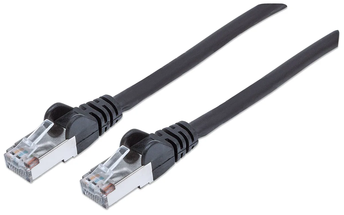 Patchkabel RJ45 S/FTP Cat6 Kupfer LSZH 1,0m schwa van Intellinet – productfoto