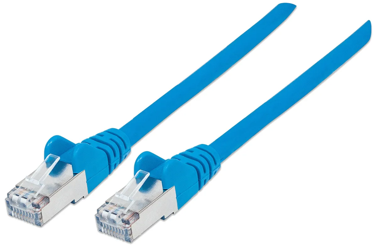 Patchkabel RJ45 S/FTP Cat6 Kupfer LSZH 5,0m blau van Intellinet – productfoto