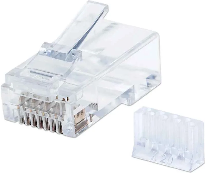 RJ45 Connectoren Cat.6 UTP (Massieve Aders) – 90 Stuks de Intellinet en Transparent – photo produit