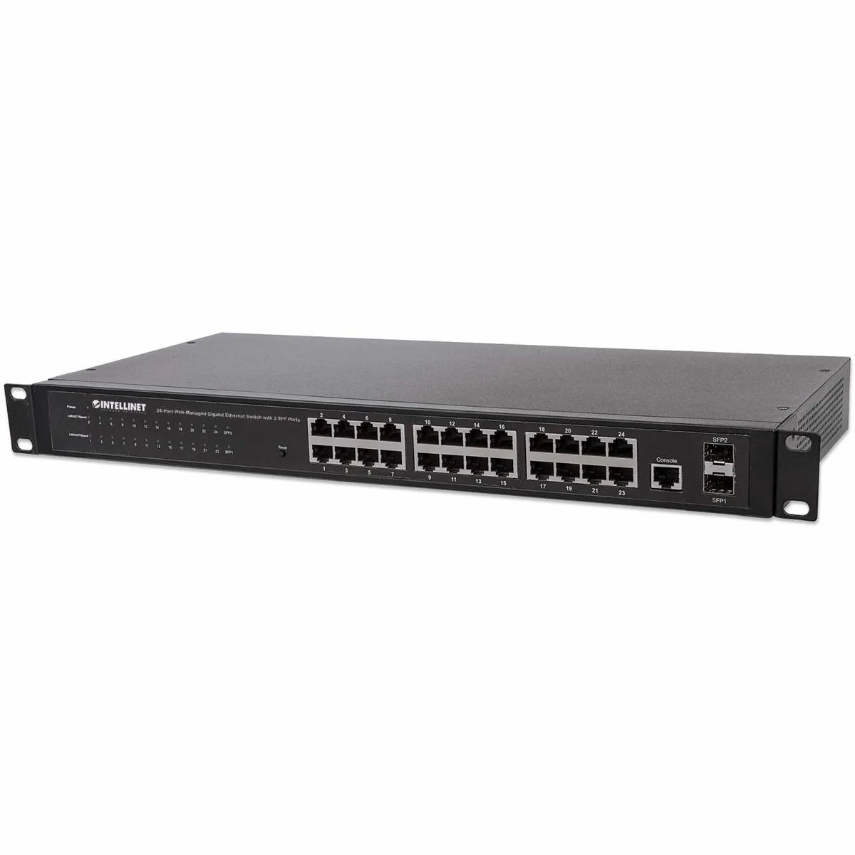 Switch 24x GE Web-Managed Rackmount 2x SFP van Intellinet – productfoto