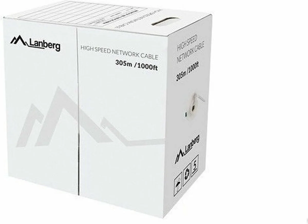 Cat5e U/UTP Netwerkkabel 305 Meter van Lanberg in Groen – productfoto