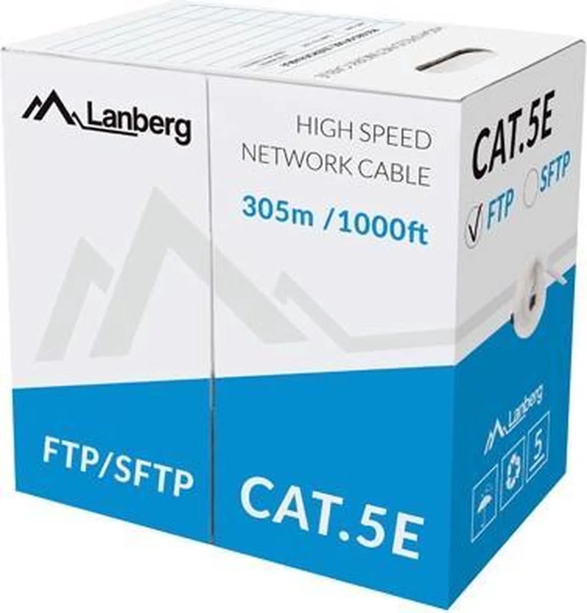 Ftp-Netwerkkabel 100 Mb S 305 M Cca-Link Voor Computersystemen van Lanberg in Grijs – productfoto