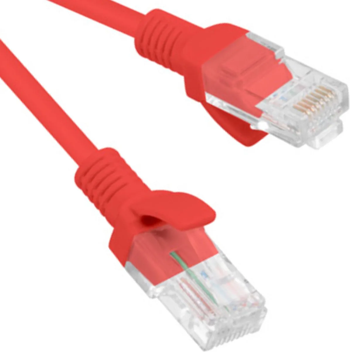 Lanberg - 1 m rode Cat.6 UTP Ethernet-netwerkkabel PCU6-10CC-0100-R van Lanberg in Rood – productfoto