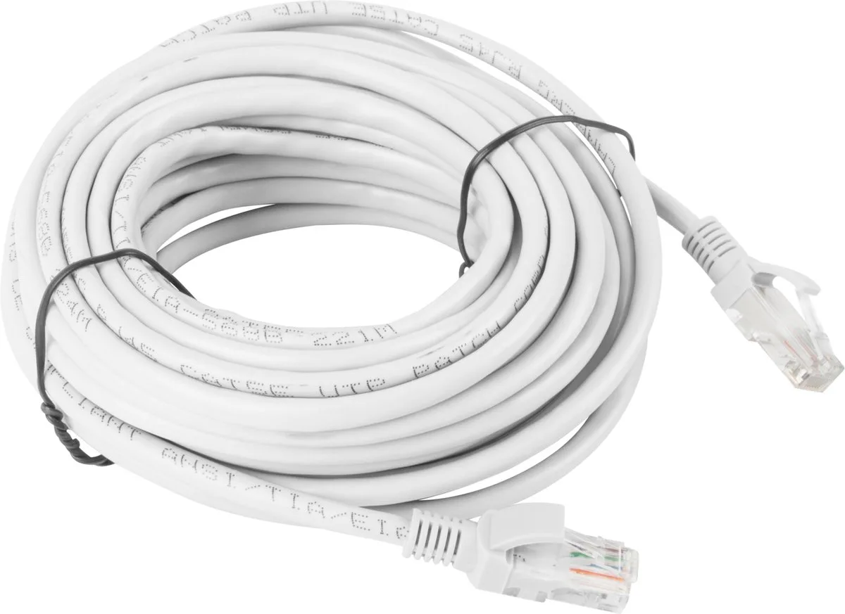 Lanberg - 10 m grijze Cat.6 UTP Ethernet-netwerkkabel PCU6-10CC-1000-S van Lanberg in Wit – productfoto