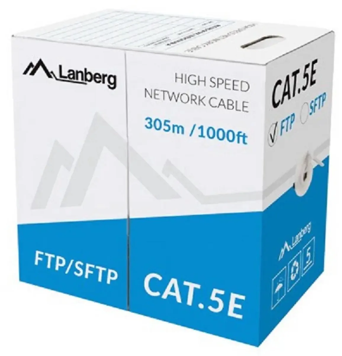 LCF5-11CU-0305-S – CAT.5E F/UTP LAN-kabel – 305m – Grijs von Lanberg in Grau – Produktfoto