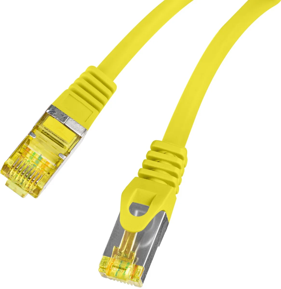 PATCHCORD CAT.6A S/FTP LSZH CU 0,5M FLUKE PASSED LANBERG von Lanberg in Gelb – Produktfoto