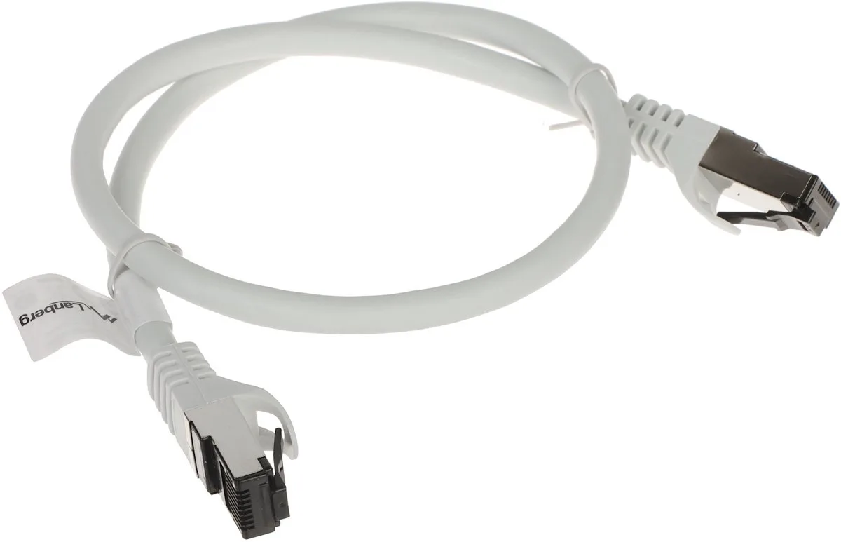 Patchcord - RJ45 S/FTP - 0.5m - Cat 8.1 van Lanberg in Grijs – productfoto