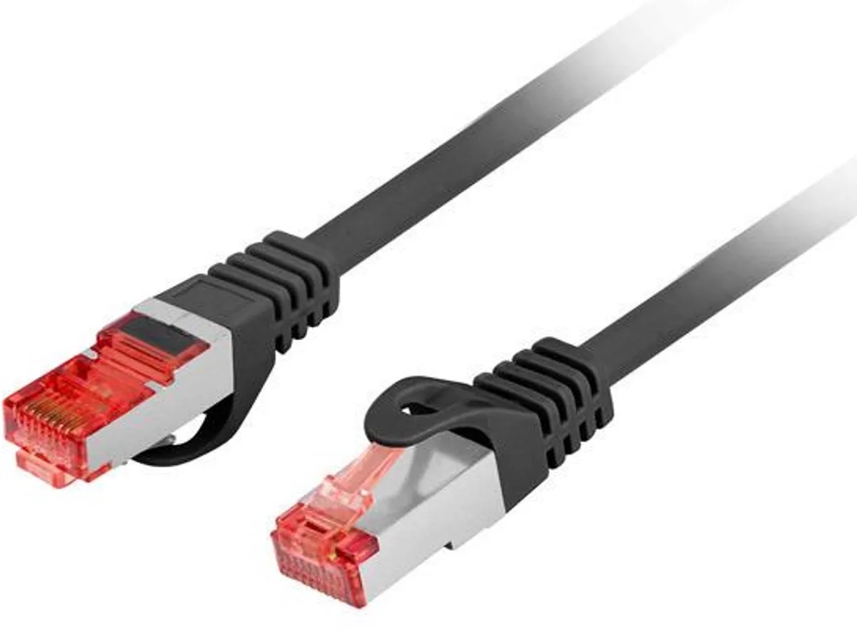 Patchcord S/Ftp Cat.6 0.25M Lszh Cu Fluke Passed Black van Lanberg in Zwart – productfoto