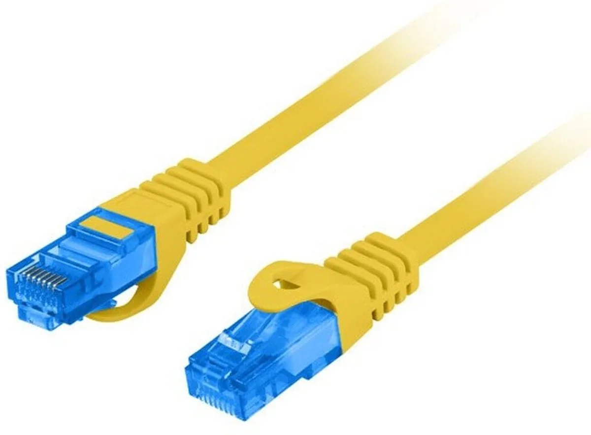 Patchcord Sftp Netwerkkabel Cat 6A 10M Lszh Cca Fluke Geslaagd van Lanberg in Geel – productfoto
