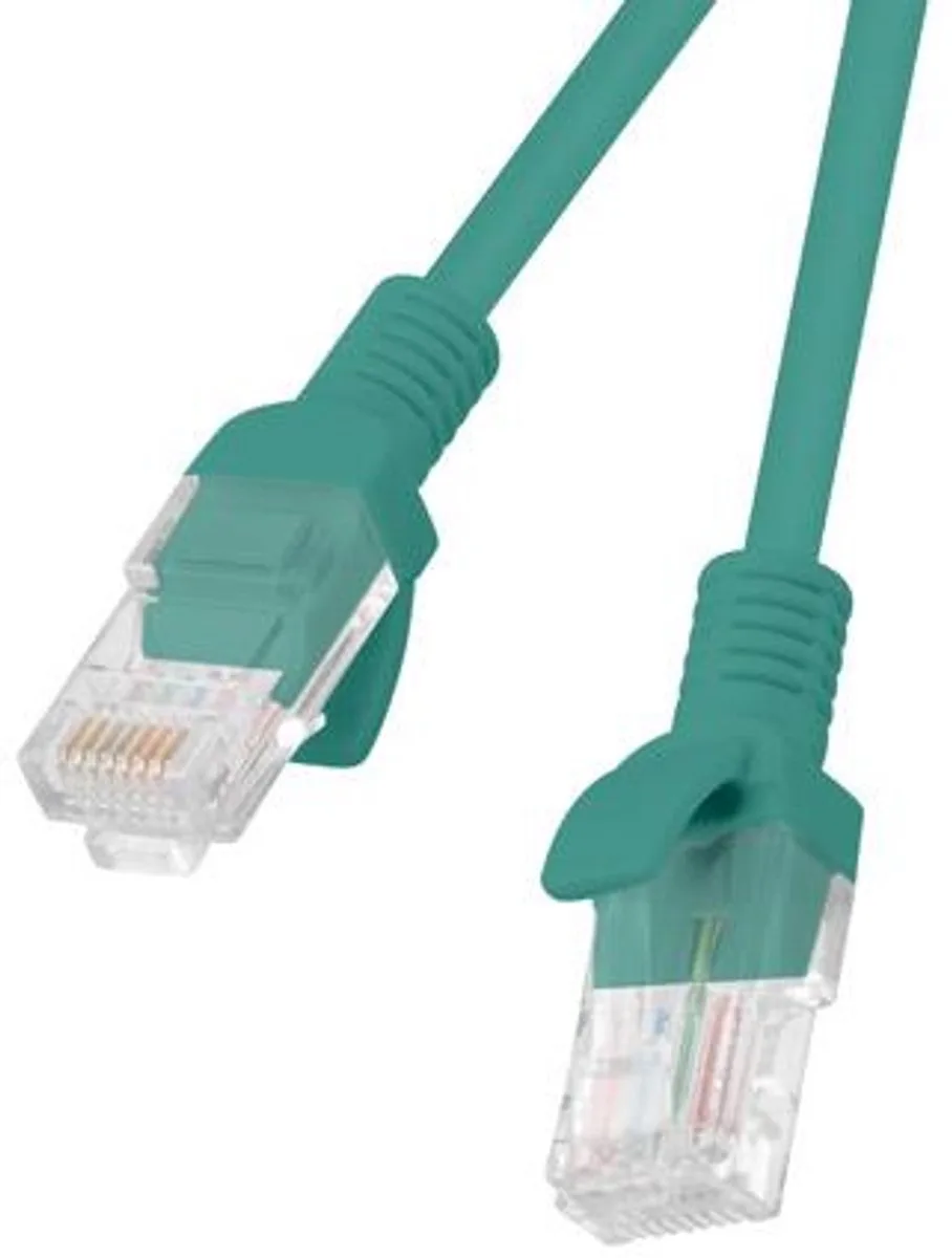 Patchcord Utp Cat.6 0,25M Voor Het Aansluiten Van Netwerkapparaten van Lanberg in Groen – productfoto