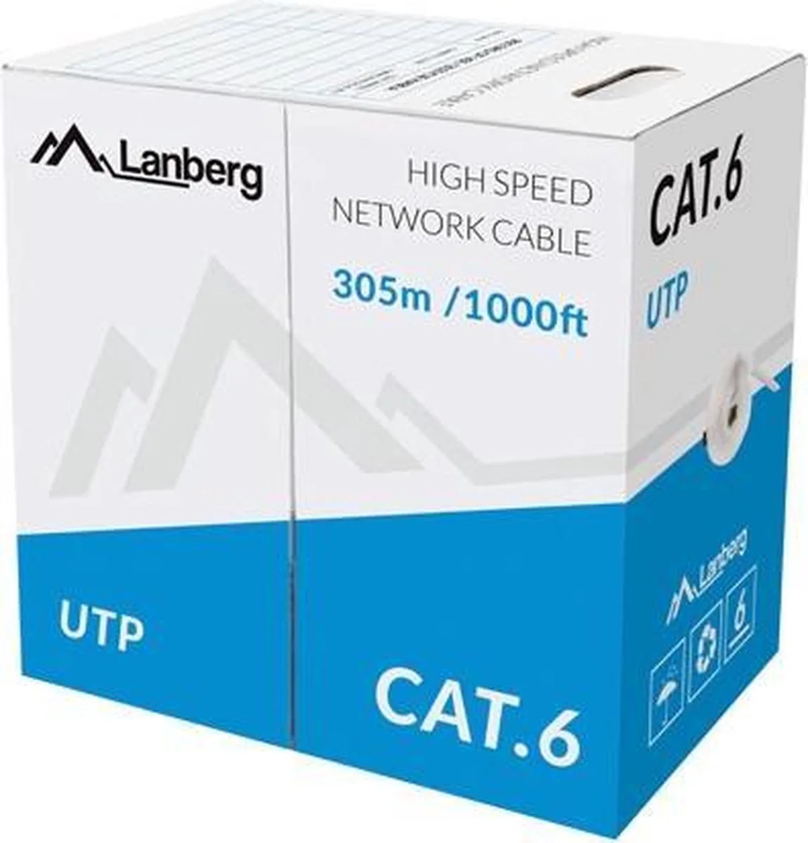 Patchcord Utp-Kabel Voor Netwerk 1Gb S 305M Cca Precisiekabel van Lanberg in Transparant – productfoto